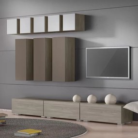 Σύνθεση σαλονιού "SMART 6" σε χρώμα σταχτί-λευκό 500-00148