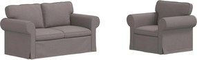 vidaXL Καναπές 120cm 2 pcs Taupe Μέταλλο