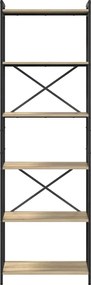 vidaXL Ράφι Βιβλίων Δρύς Sonoma 60 x 30 x 189,5 εκ Επεξεργασμένο ξύλο