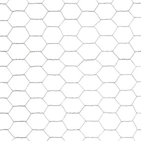 vidaXL Συρματόπλεγμα Εξάγωνο Ασημί 25 x 1,5 μ. από Γαλβανισμένο Χάλυβα