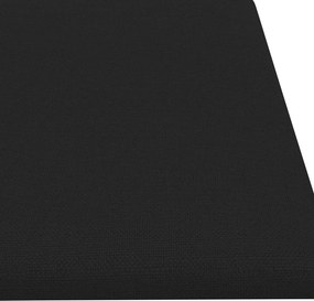 vidaXL Κεφαλάρι Τοίχου 12 τμχ. 60 x 15 cm Μαύρο ύφασμα