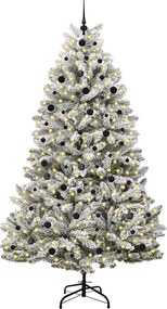 vidaXL Τεχνητό Χριστουγεννιάτικο Δέντρο Πράσινο και Λευκό 240 cm