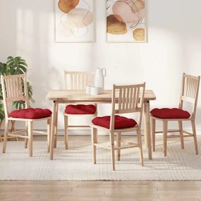 Μαξιλάρια καθισμάτων 4 pcs Κόκκινο 45 x 45 x 12 εκ. ύφασμα