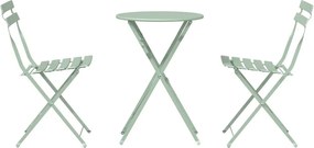 vidaXL Φορητό Σετ Μπιζερί 3 pcs Θαλασσινός αφρός Ατσάλι