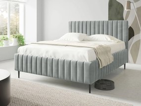 Επενδυμένο κρεβάτι Lewezo-Gkri-140 x 200