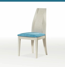 Ξύλινη καρέκλα Whity μπεζ-τιρκουάζ 101,5x46x44x43cm, FAN1234