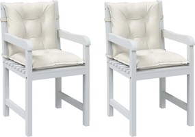 vidaXL Μαξιλάρια Καρέκλας 6 τεμ. Κρεμ 100x50x7εκ. Ύφασμα