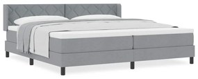 vidaXL Κρεβάτι box spring με στρώμα Ανοιχτό γκρι 200 x 200 cm