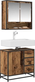 vidaXL Ντουλάπι Μπάνιου Παλιό Ξύλο 65 x 33 x 60 εκ Επεξεργασμένο Ξύλο