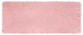 vidaXL Ψεύτικο Δέρμα Προβάτου Χαλί Tafalla Ροζ 80 x 200 cm Πολυεστέρας