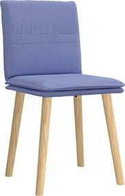 vidaXL Καρέκλες τραπεζαρίας 2 τεμάχια τζιν μπλε ύφασμα