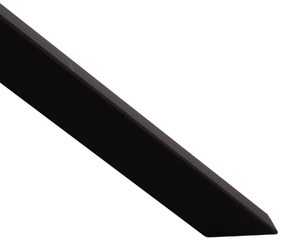 ΤΡΑΠΕΖΙ ΤΡΑΠΕΖΑΡΙΑΣ ΣΤΡΟΓΓΥΛΟ SYNTEC HM9309.01 SINTERED STONE ΜΑΥΡΟ ΜΕΤΑΛΛΙΚΑ ΠΟΔΙΑ Φ115x75Y εκ.