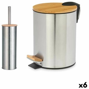 Σετ Μπάνιου Berilo B0353S 3L+B1041S Ασημί Bamboo Ανοξείδωτο ατσάλι πολυπροπυλένιο 2 Τεμάχια (x6)