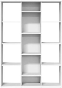 vidaXL Διαχωριστικό/Βιβλιοθήκη Λευκό 100x24x140 εκ. από Επεξ. Ξύλο