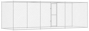vidaXL Κλουβί σκύλου Ασημί 600 x 200 x 256 εκ. Επικαλυμμένος Χάλυβας