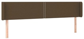 vidaXL Κεφαλάρι με Πτερύγια Σκούρο Καφέ 163x16x78/88 εκ. Υφασμάτινο