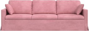 vidaXL Καναπές Ροζ 228 x 78 x 80 εκ Βελούδο