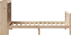 vidaXL Κρεβάτι Βιβλιοθήκη Χωρίς Στρώμα 75x190 εκ Μασίφ Ξύλο Πεύκο