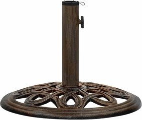 vidaXL Βάση Ομπρέλας Μπρονζέ 40 x 40 x 32 εκ. από Χυτοσίδηρο