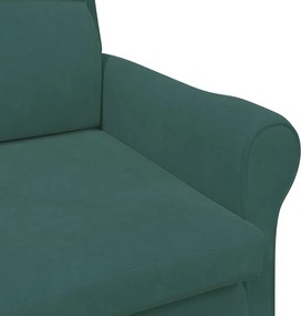 vidaXL Πολυθρόνα Σκούρο πράσινο Βελούδο