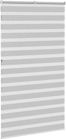 vidaXL Ζέβρα τυφλή Ανοιχτό Γκρι Πλάτος υφάσματος 130,9 εκ. Πολυεστέρας