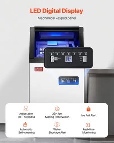 VEVOR Commercial Ice Maker Freestanding Cabinet Machine 100lbs/24H 36 Ice Cubes