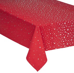 Χριστουγεννιάτικο Τραπεζομάντηλο (140x360) A-S  Red/Silver Stars 169609A