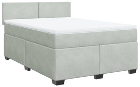 ΚΡΕΒΑΤΙ BOXSPRING ΜΕ ΣΤΡΩΜΑ ΑΝΟΙΧΤΟ ΓΚΡΙ 140X200 ΕΚ. ΒΕΛΟΥΔΙΝΟ 3286324