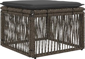 vidaXL Σετ Καναπέ Κήπου 9 τμχ. Γκρι συνθετικό ρατάν