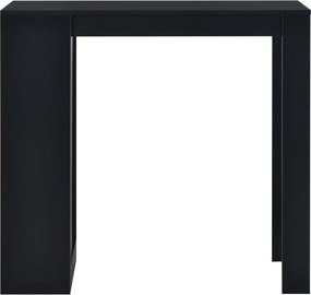vidaXL Τραπέζι Μπαρ με Ράφια Μαύρο 110 x 50 x 103 εκ.