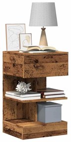 ντουλάπι κομοδίνου Παλιό ξύλο 40x35x65 cm Κατασκευασμένο ξύλο