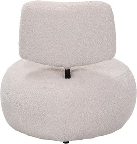 Πολυθρόνα Stonie pakoworld μπουκλέ ύφασμα σε μπεζ απόχρωση 67x73x67εκ