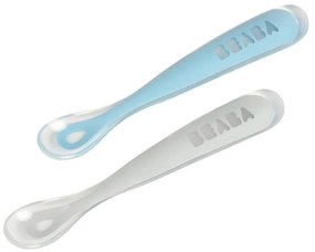 Κουτάλια σιλικόνης 1st stage (2 τεμ) Grey/blue Béaba