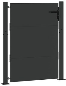 vidaXL Πύλη Κήπου Μαύρο 105 x 125 cm Ατσάλι με Επικάλυψη Πούδρας