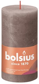 Bolsius Κεριά Κύλινδρος Ρουστίκ Shine 4 τεμ Ρουστίκ Taupe 130 x 68 χιλ - Μπεζ-Γκρι