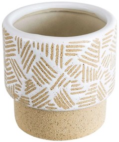 Κασπώ Raffaelo 20544 Φ11x11cm Beige-White GloboStar Κεραμικό