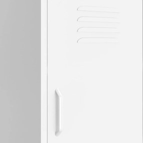 vidaXL Ντουλάπι Αποθήκευσης Λευκό 42,5x35x101,5 εκ. από Ατσάλι