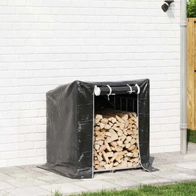 vidaxL Ράφι για καυσόξυλα με κάλυμμα βροχής 100,5x80,5x110,5 εκ.