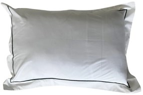 Oxford Λευκή Μαξιλαροθήκη με Πλακέ Κέντημα Mansion 52x72 5cm 52x72 5cm Άσπρο