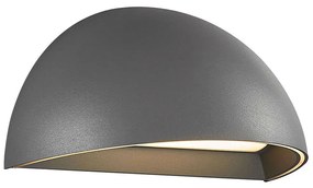 Φωτιστικό Τοίχου Arcus Smart 2019001010 20x10 Dimmable Led 440Lm 9,5W 2700K IP54 Grey Nordlux Aluminium, Plastic