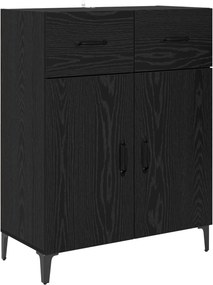 vidaXL Highboard Μαύρη Οξυά 69,5 x 34 x 180 εκ. Επεξεργασμένο ξύλο