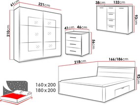 Σετ υπνοδωματίου Delta Plus  - 3 τμχ - 0.00Χ0.00Χ0.00cm