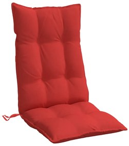 vidaXL Μαξιλάρια Καρέκλας με Πλάτη 4 τεμ. Κόκκινα από Ύφασμα Oxford