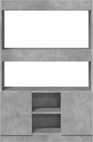 vidaXL Ντουλάπι Γκρι Σκυρ. 92x33x140 εκ. από Επεξεργασμένο Ξύλο