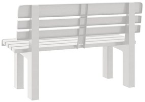 vidaXL Παγκάκι Κήπου Λευκό 110 x 52 x 71 εκ. από Πολυπροπυλένιο