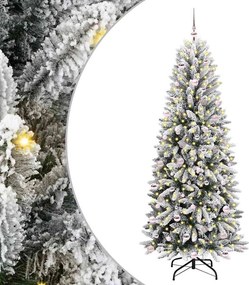 vidaXL Τεχνητό Χριστουγεννιάτικο Δέντρο με 300 LED Λευκό 240 cm