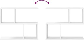 vidaXL Ράφι Τοίχου Λευκό 60 x 12 x 50,5 εκ Επεξεργασμένο Ξύλο