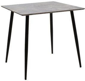Τραπέζι Cuba MDF γκρι cement-μαύρο 70x70x75εκ 70x70x75 εκ.
