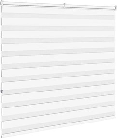 vidaXL Ζέβρα τυφλή Λευκό Πλάτος υφάσματος 160,9 εκ. Πολυεστέρας