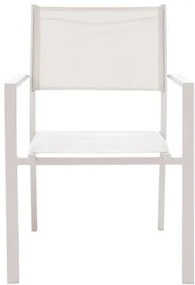 Τραπεζαρία Zacreta-Kliton σετ 5τεμ pakoworld αλουμίνιο σε λευκή απόχρωση 150x80x74εκ